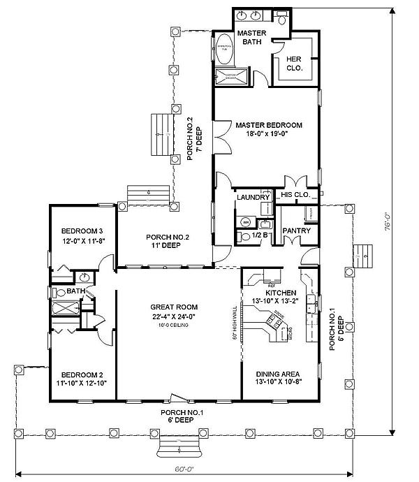 Main Floor Plan for House Plan #433212