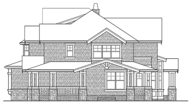 Right Elevation for House Plan #338553