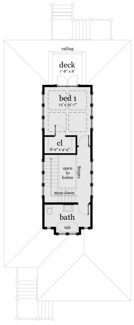 Second Floor Plan for House Plan #661851
