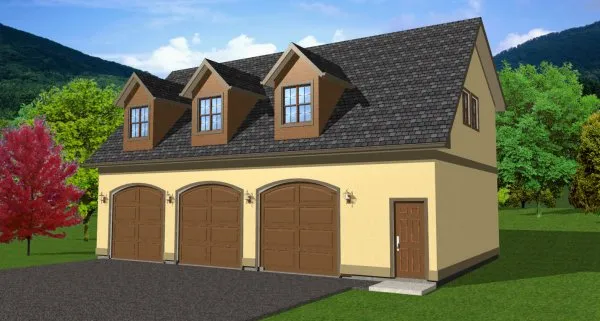 Full Rendering for House Plan #195053