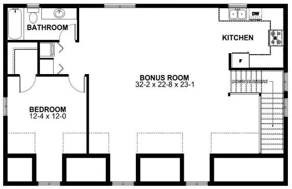 Second Floor Plan for House Plan #195053