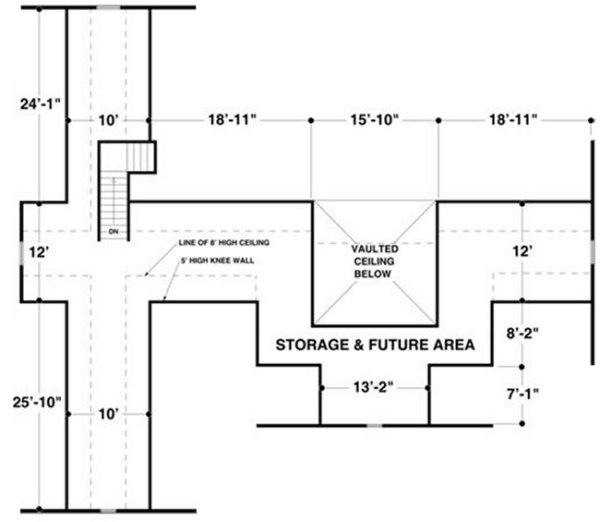Attic Plan for House Plan #276512