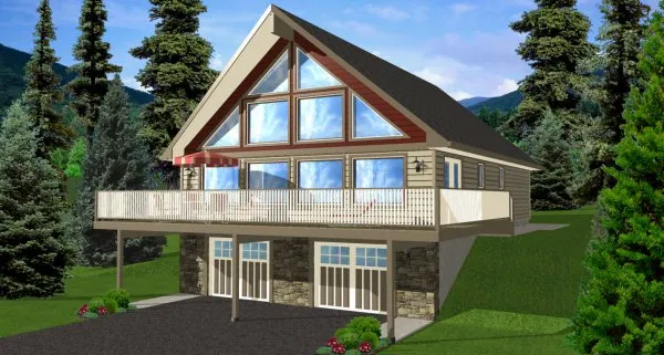 Full Rendering for House Plan #195096