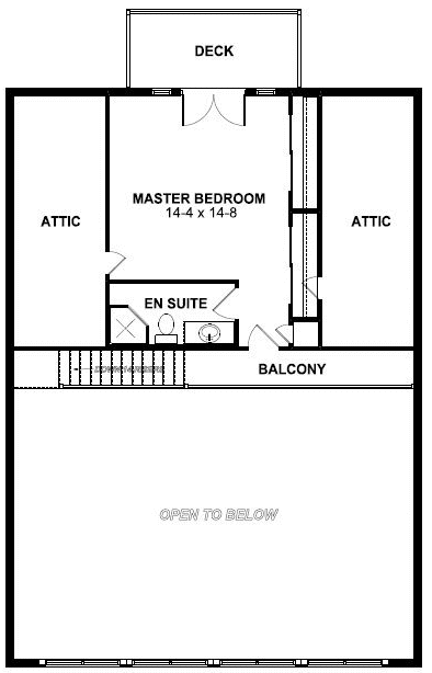 Second Floor Plan for House Plan #195096
