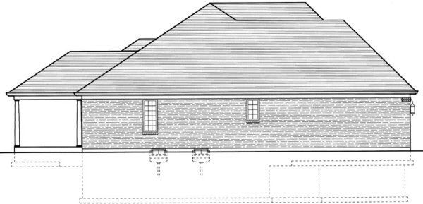 Left Elevation for House Plan #533642