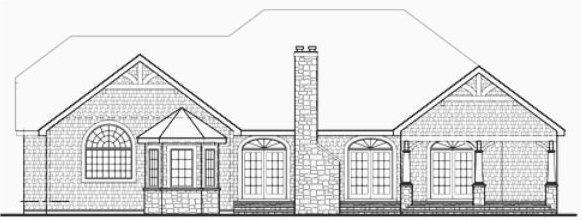 Rear Elevation for House Plan #628942
