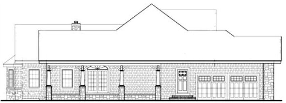 Left Elevation for House Plan #628942