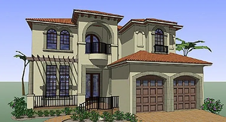 Full Rendering for House Plan #642084