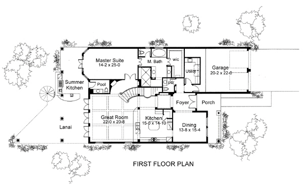 Main Floor Plan for House Plan #642084