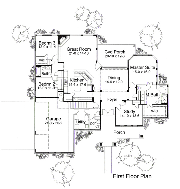 Main Floor Plan for House Plan #645962