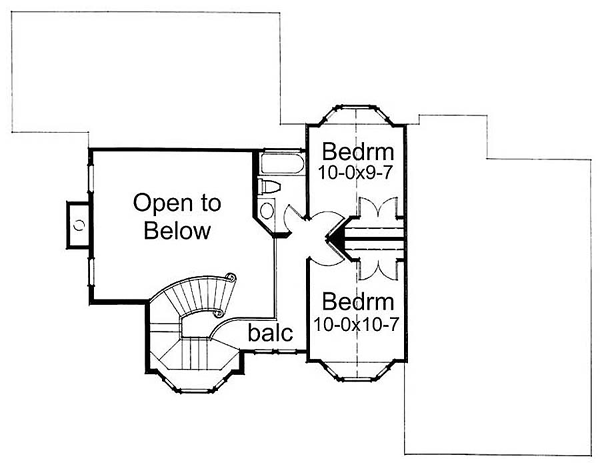 Second Floor Plan for House Plan #641671