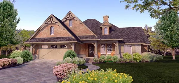 Full Rendering for House Plan #644671