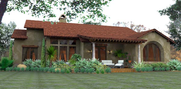 Rear Elevation for House Plan #640871