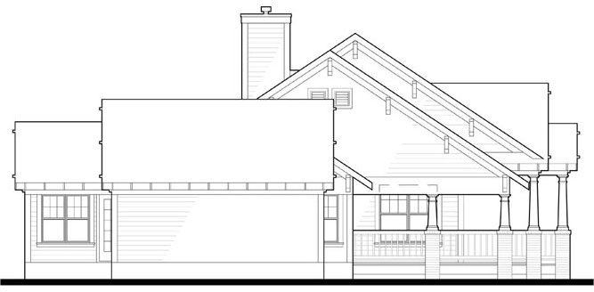 Left Elevation for House Plan #645181