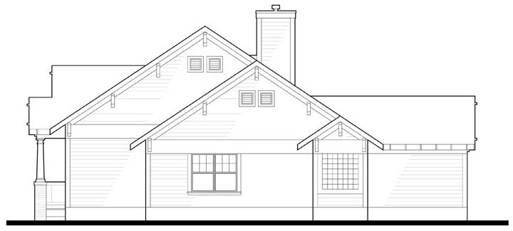 Right Elevation for House Plan #645181