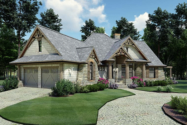 Left Elevation for House Plan #648481