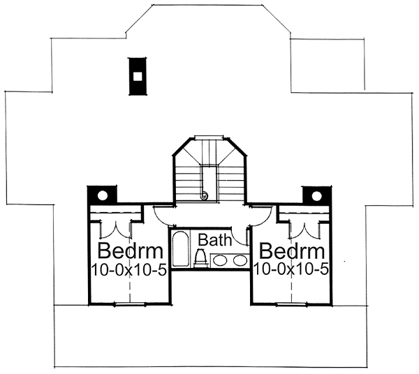 Second Floor Plan for House Plan #648581