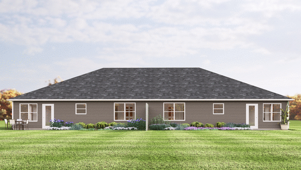 Rear Elevation for House Plan #753672