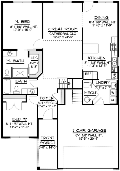Main Floor Plan for House Plan #755161