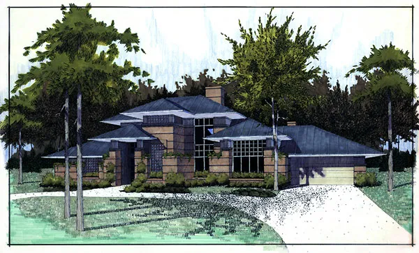 Full Rendering for House Plan #644932