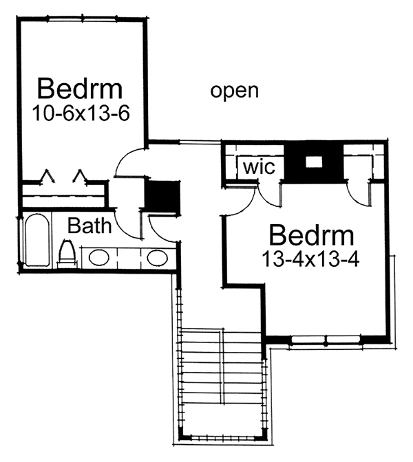 Second Floor Plan for House Plan #644932