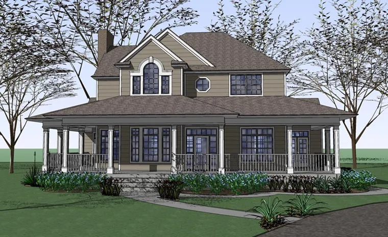 Full Rendering for House Plan #643452