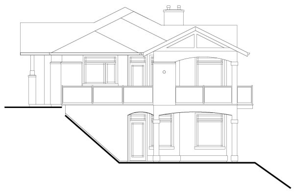 Right Elevation for House Plan #571914