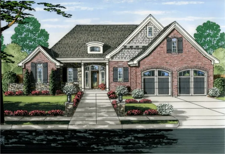 Full Rendering for House Plan #536491