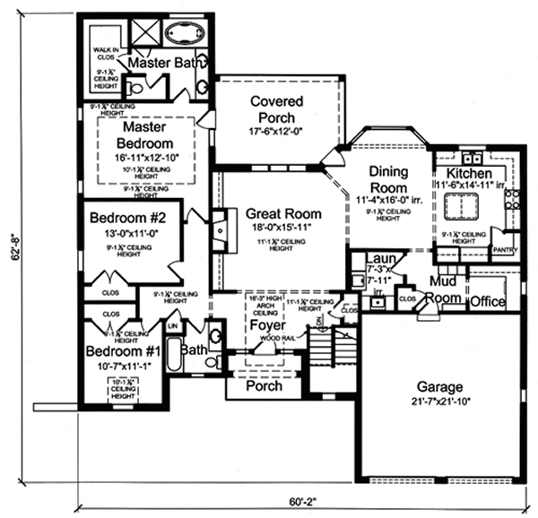 Main Floor Plan for House Plan #536491
