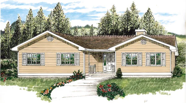 Full Rendering for House Plan #510863