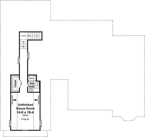 Attic Plan for House Plan #218522