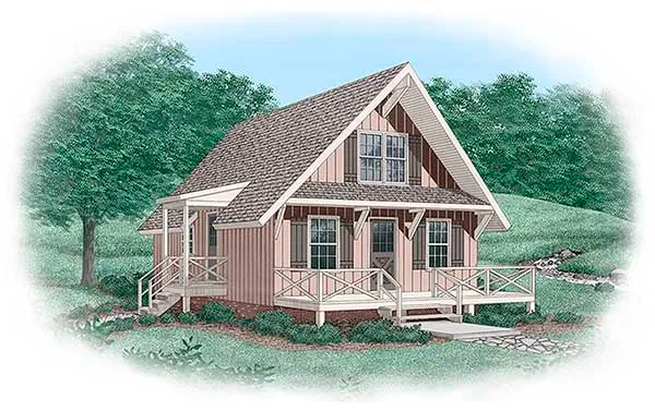 Full Rendering for House Plan #655301