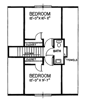 Second Floor Plan for House Plan #655301