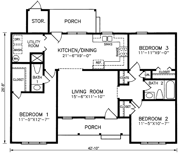 Main Floor Plan for House Plan #652011