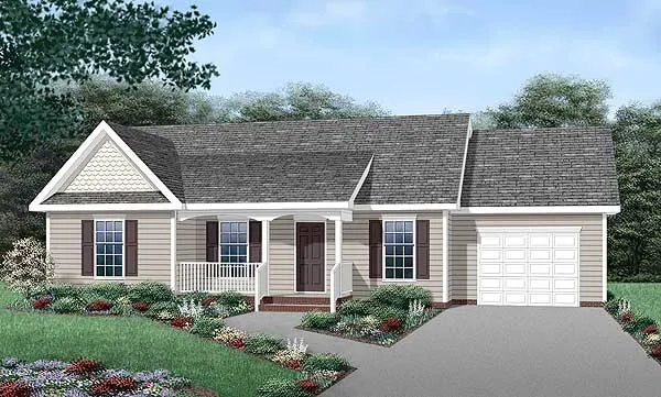 Full Rendering for House Plan #654311