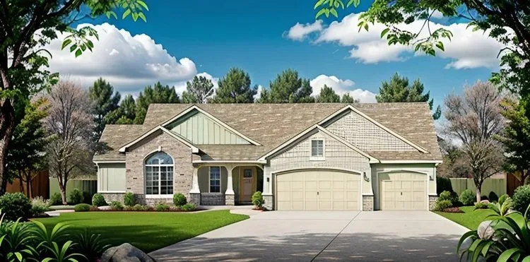 Full Rendering for House Plan #350641