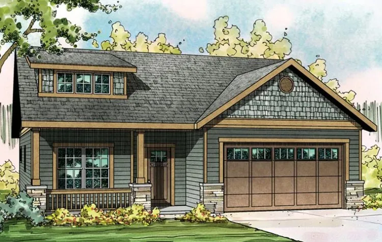 Full Rendering for House Plan #343671