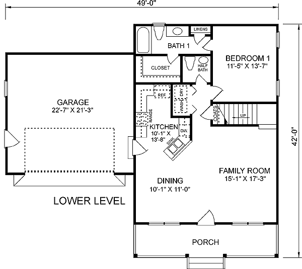 Main Floor Plan for House Plan #657941