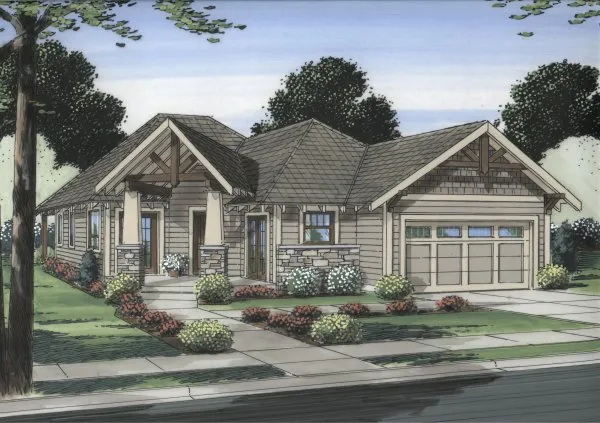 Full Rendering for House Plan #108090