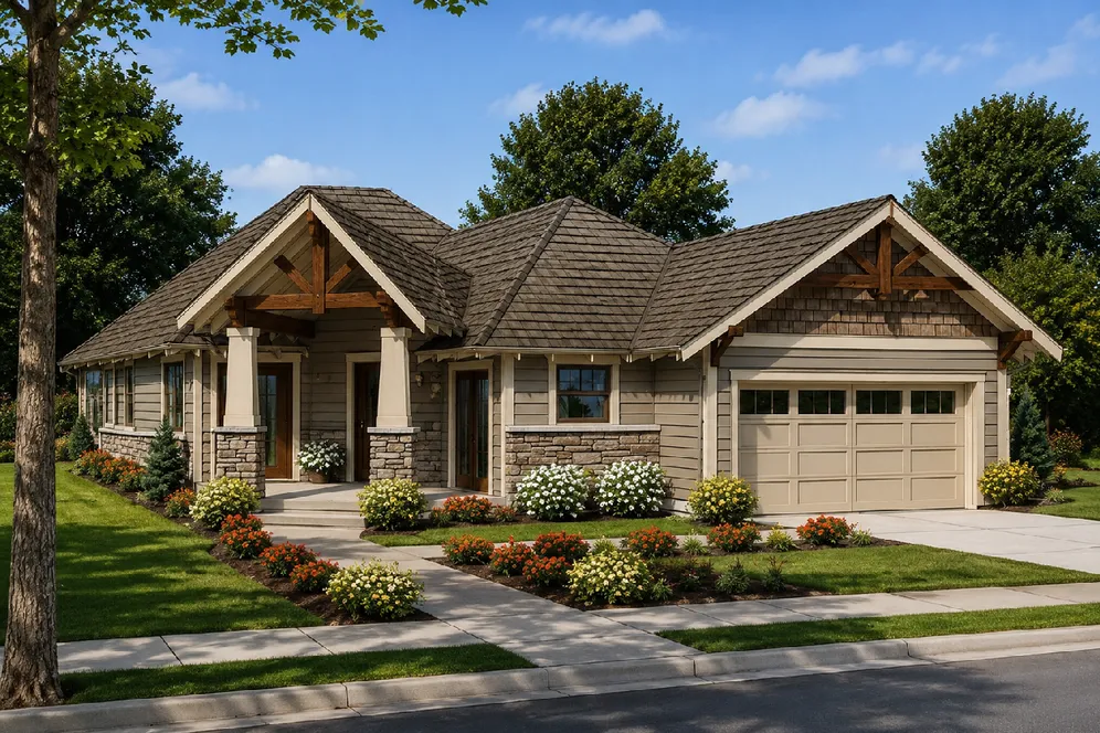 Full Rendering for House Plan #108090