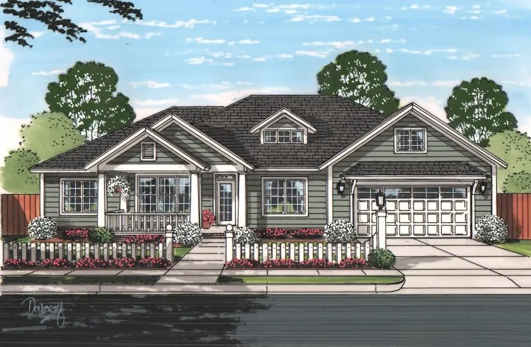 Full Rendering for House Plan #244391