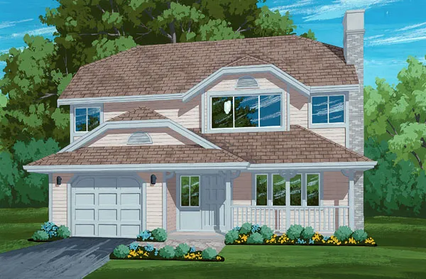 Full Rendering for House Plan #513991