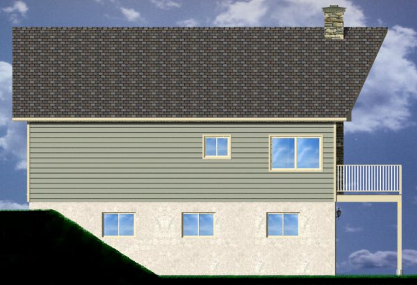 Left Elevation for House Plan #195091