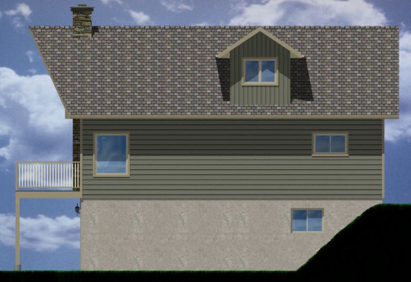 Right Elevation for House Plan #195091