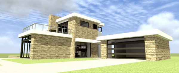 Right Elevation for House Plan #669622