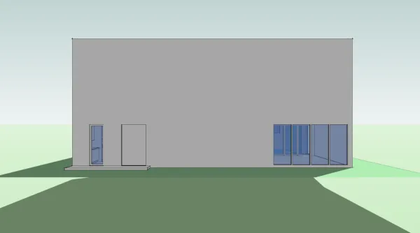 Rear Elevation for House Plan #667574