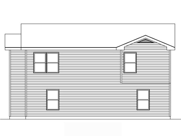 Rear Elevation for House Plan #418402