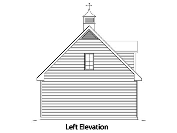 Left Elevation for House Plan #410801