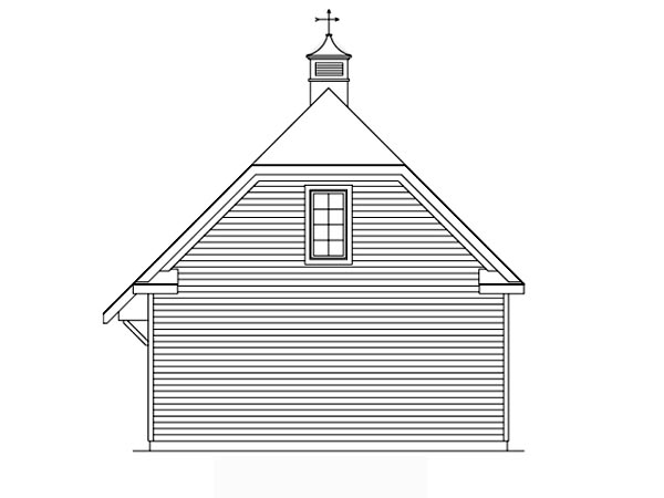 Rear Elevation for House Plan #410801