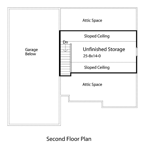 Attic Plan for House Plan #410391
